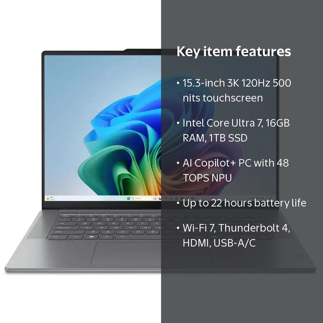 Lenovo - Yoga Slim 7i Aura Edition - Copilot+ PC - 15.3” 3K