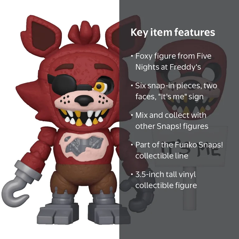 Funko Five Nights at Freddy's Snap: Foxy, 6-piece collectible set