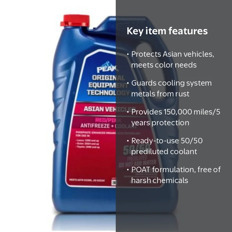 PEAK Ready Use Antifreeze + Coolant for Asian Vehicles - Extended