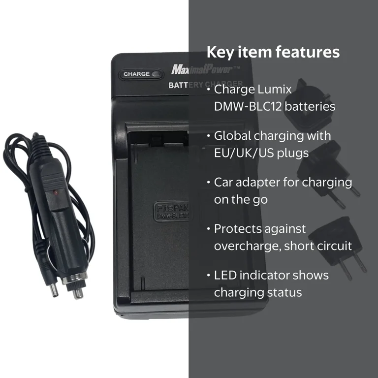 Maximalpower Universal Camera Battery Charger Plug for Panasonic