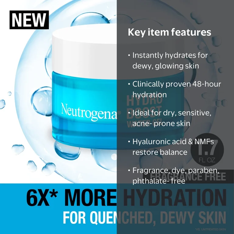 neutrogena hydro boost box Aqua Gel Moisturizer  VIP Extensions and non Neutrogena Hydro Boost Water Gel
