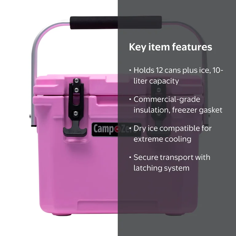 Camp-Zero 10L Premium Roto Molded Cooler with Aluminum Handle