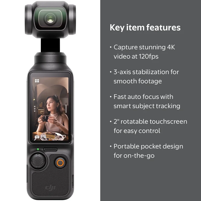 Open Box DJI Osmo Pocket 3 Vlogging Camera 4K/120fps 1'' CMOS