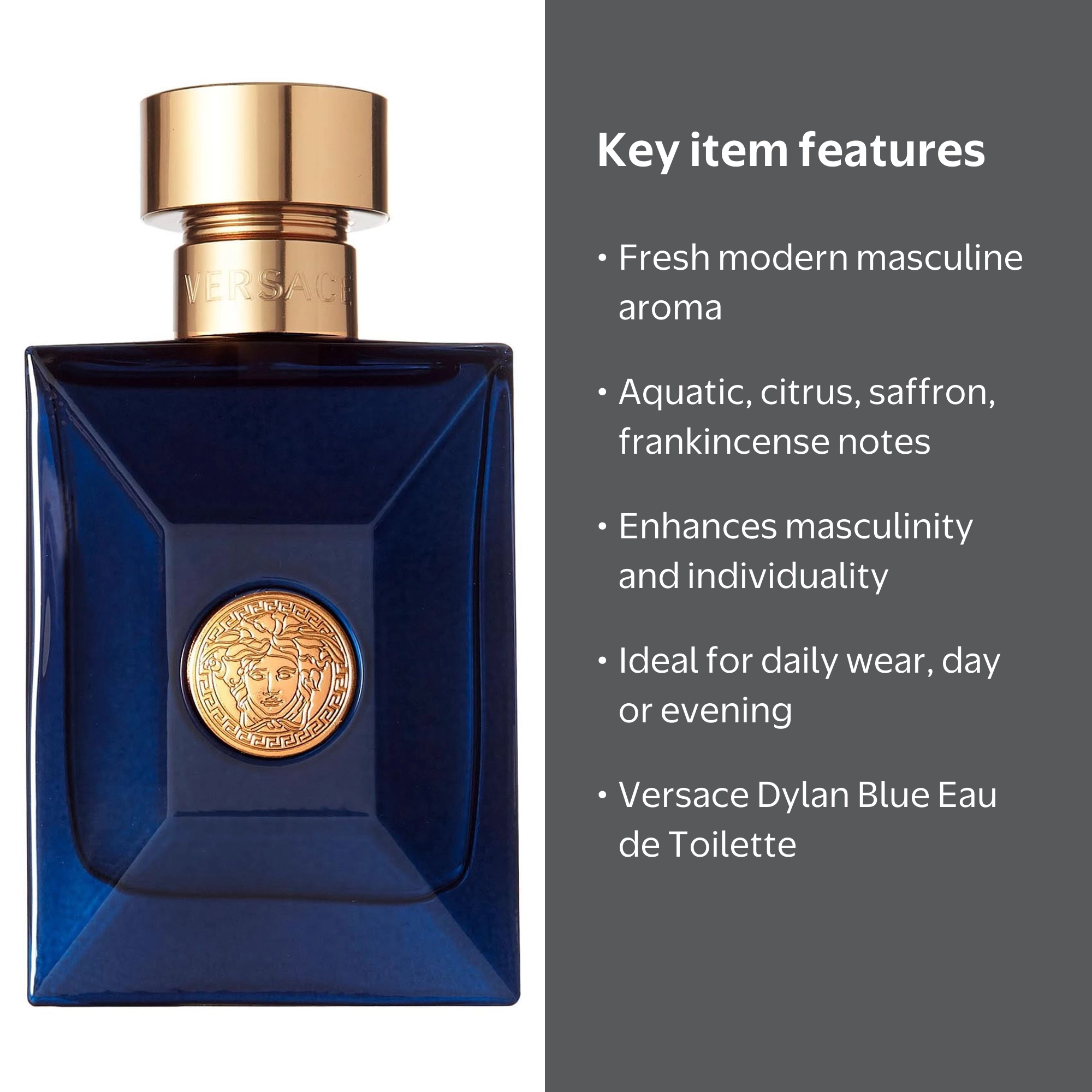 Versace, Eau de Toilette, Dylan Blue 1.7 fl oz, Men's Fragrance