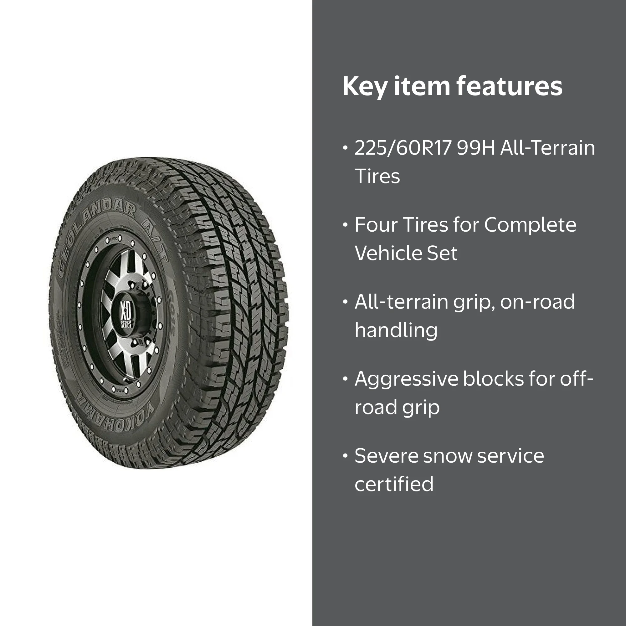 Yokohama G015 225/60R17 (4) - Tires for auto repair shops