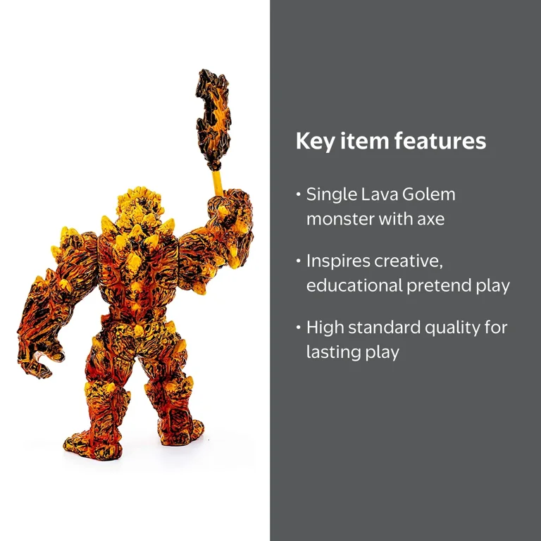 Schleich Eldrador Creatures Lava Golem Monster with Magic Axe