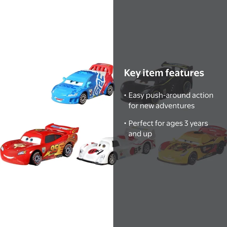 Disney Pixar Cars Vehicle 5-Pack of Toy Cars, Porto Corsa Race
