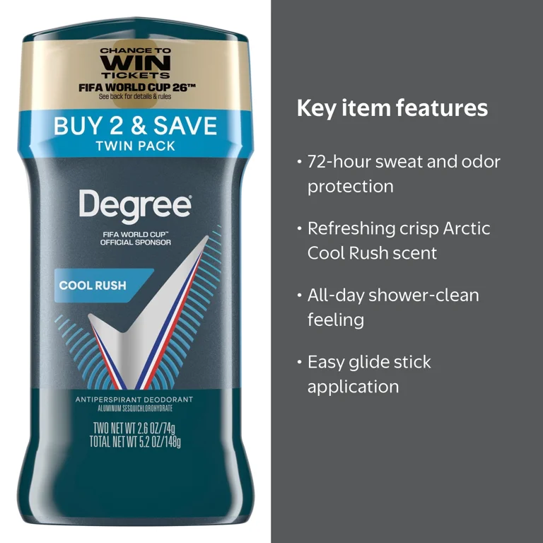 Degree Men Antiperspirant Deodorant 72-Hour Sweat and Odor