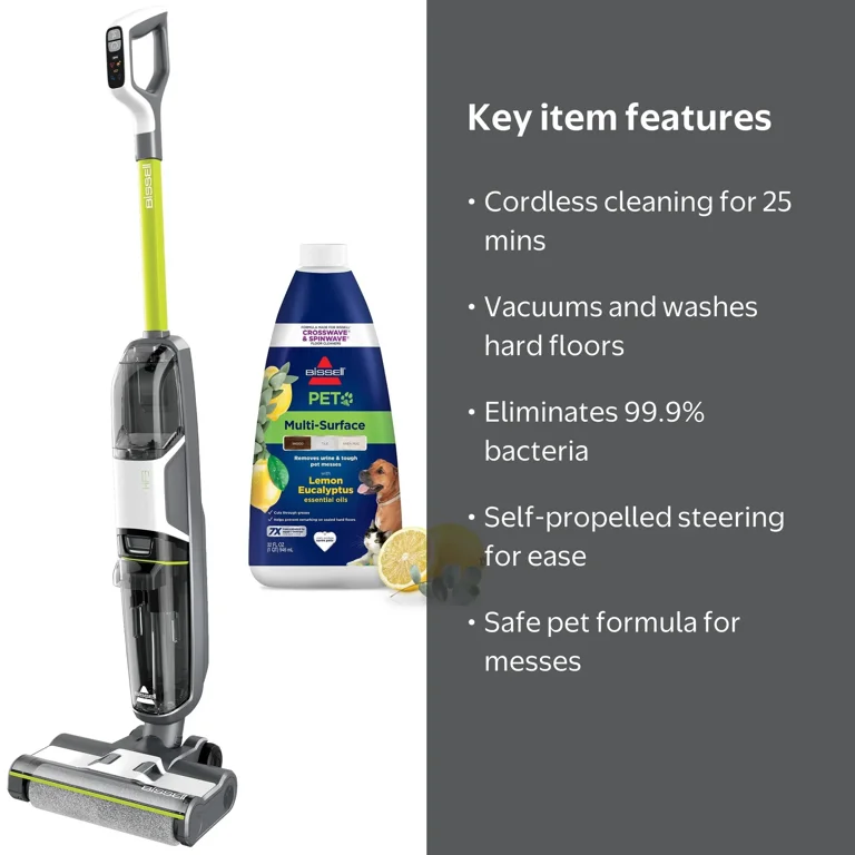 BISSELL CrossWave HF3 Cordless Multi-Surface Wet-Dry Vacuum 3654