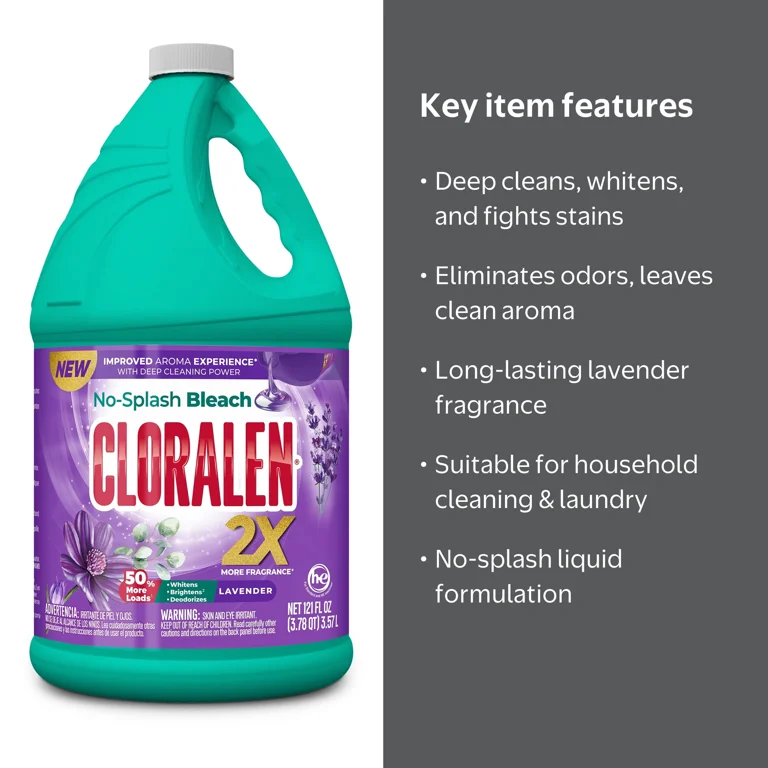 Cloralen No-Splash Liquid Scented Bleach, All Purpose Cleaner