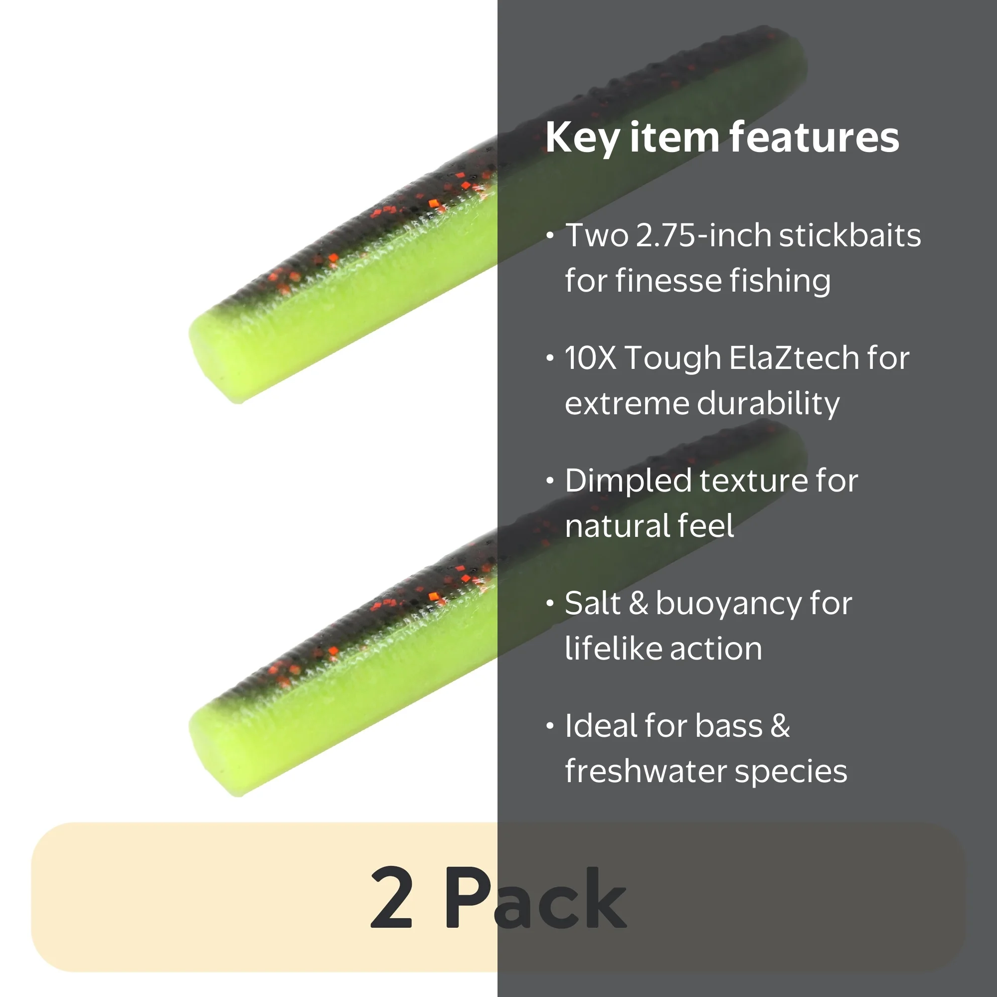 Z-Man Finesse TRD Lures 2.75in Creature Bait 2 Pack Coppertreuse