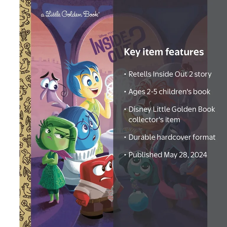Disney/Pixar Inside Out 2 Little Golden Book Hardcover - Walmart.com