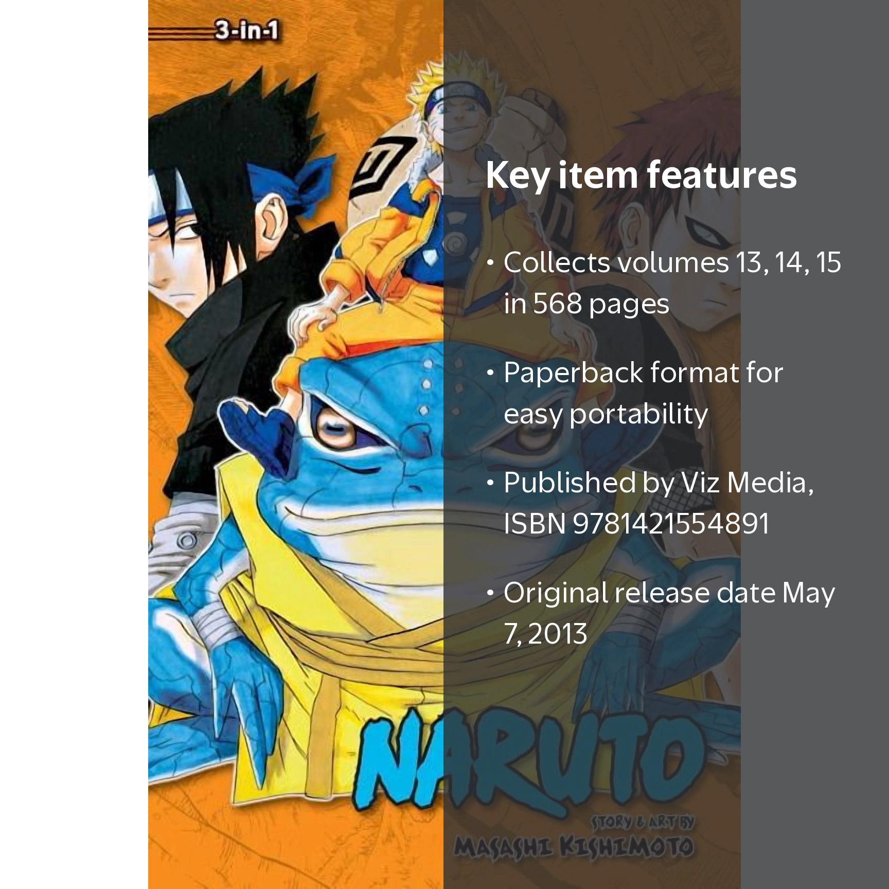 Naruto (3-In-1 Edition) Naruto (3-In-1 Edition), Vol. 5: Includes