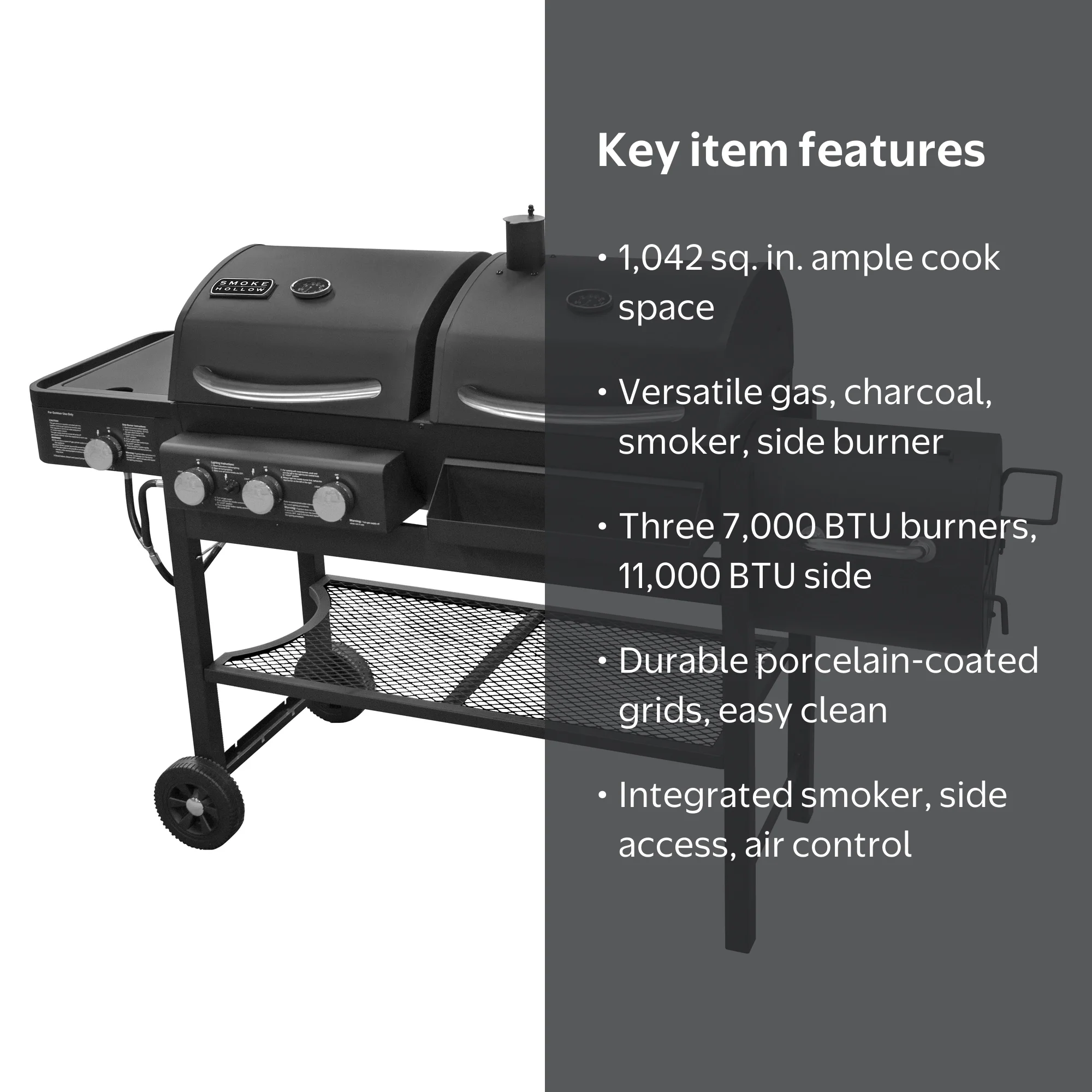 Smoke Hollow DG850C Combo Grill - Walmart.com