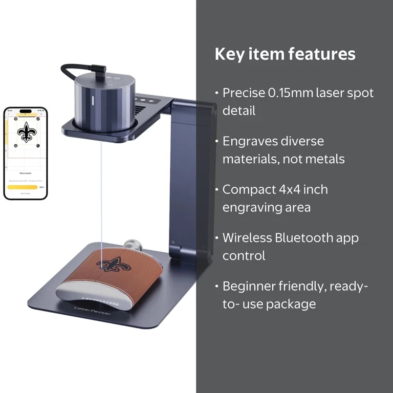 LaserPecker LP1 Pro Mini Diode Laser Engraver with Auto-focus