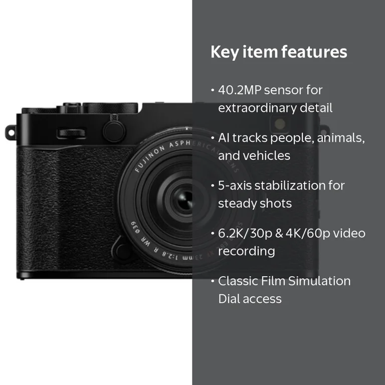 Fujifilm, Mirrorless Camera, X-E5 with XF23mmF2.8 R WR Lens, Black