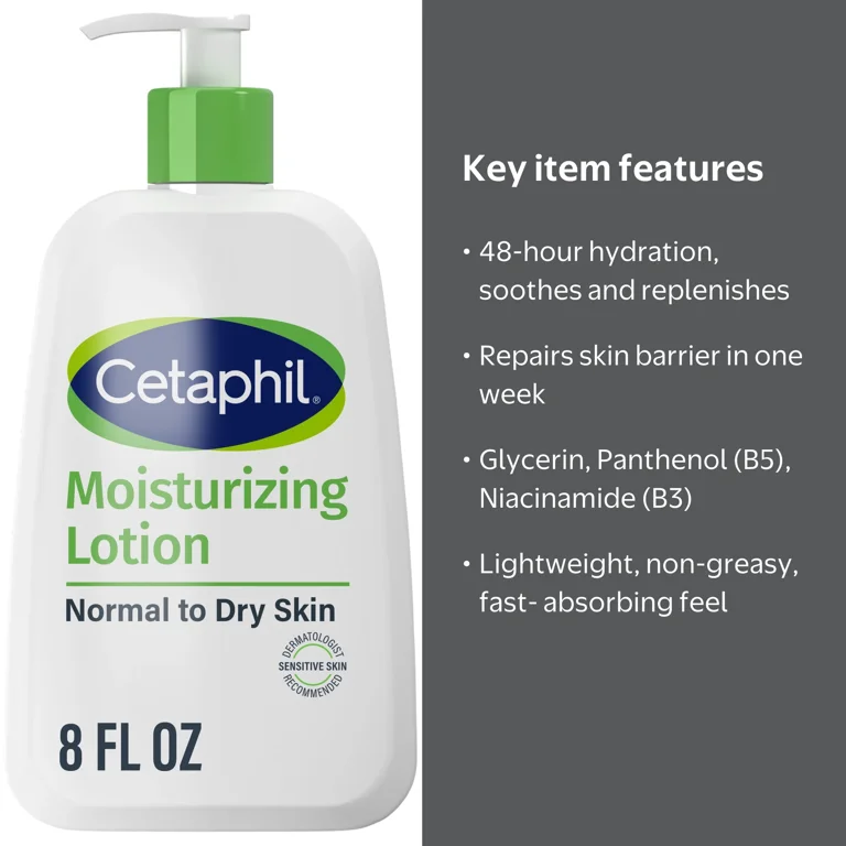 Cetaphil, Moisturizing Lotion, 8 fl oz, Hydrating Fragrance Free