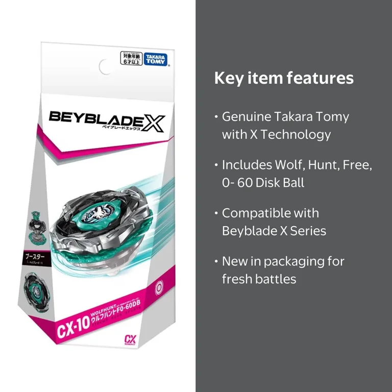 Takara Tomy Wolf Hunt F0-60DB Beyblade X Booster CX-10 - Walmart.com