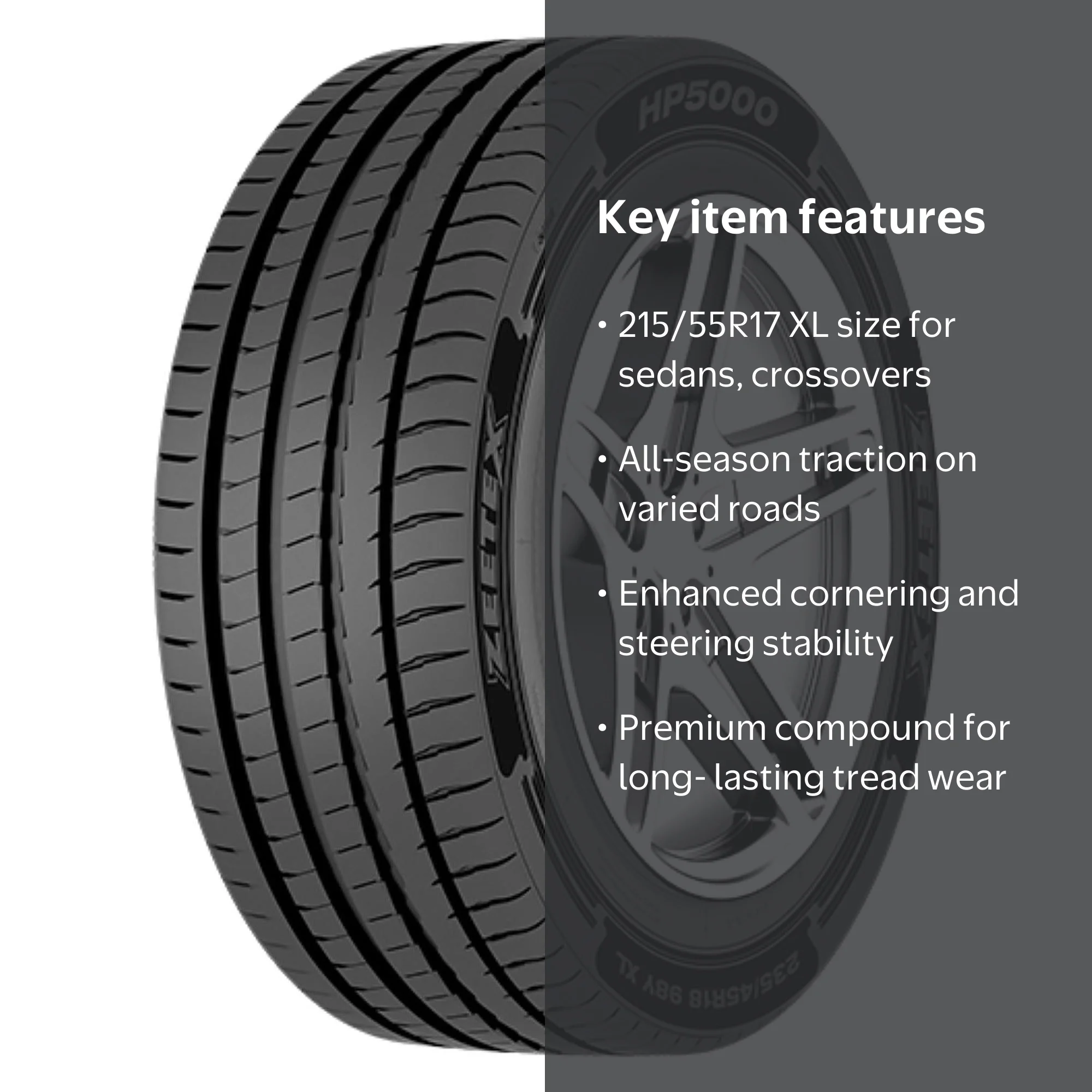 Zeetex HP5000 Max UHP 215/55R17 98W XL Passenger Tire - Walmart.com