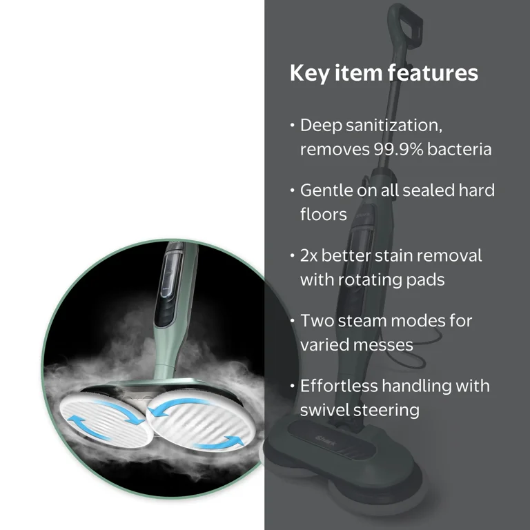 Shark Steam & Scrub All-in-One Steam Mop, Hard Floors, Scrubbing