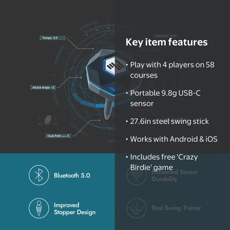 Phigolf, Home Golf Simulator, Swing Sensor + 38,000+ Courses