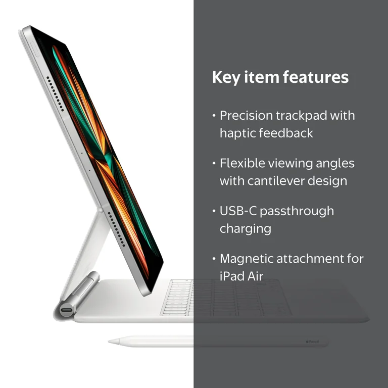 Apple Magic Keyboard, iPad Pro 12.9 inch (3rd-6th gen), iPad Air