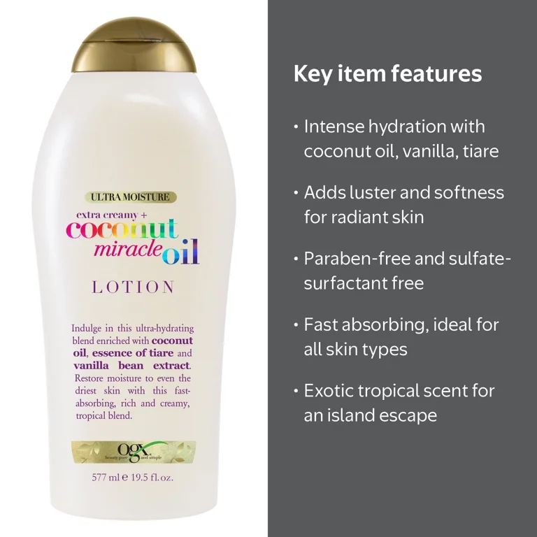 OGX Extra Creamy + Coconut Miracle Oil Daily Moisturizing Skin