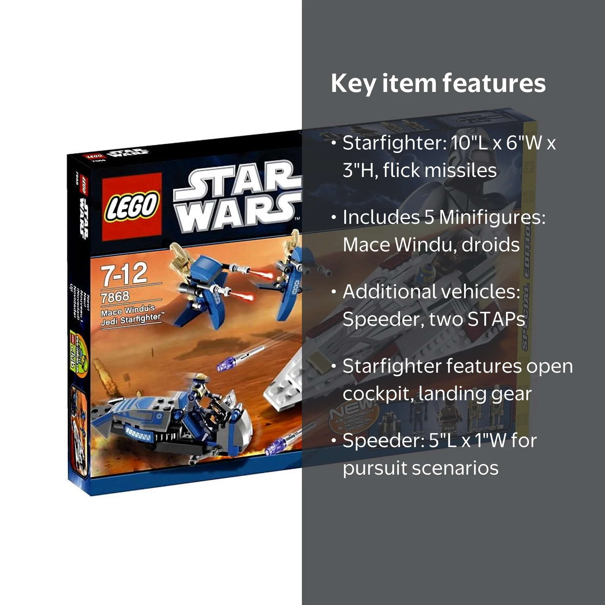 LEGO Star Wars The Clone Wars Mace Windu's Jedi Starfighter