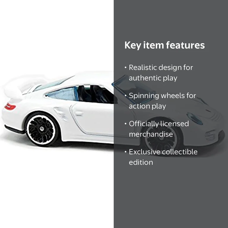 Hot Wheels White Porsche 911 GT2 Toy Car - Walmart.com