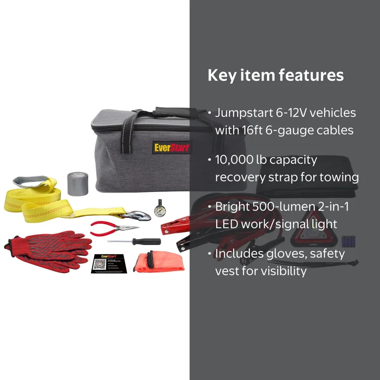 EverStart Emergency Truck Safety Kit for Roadside Emergencies