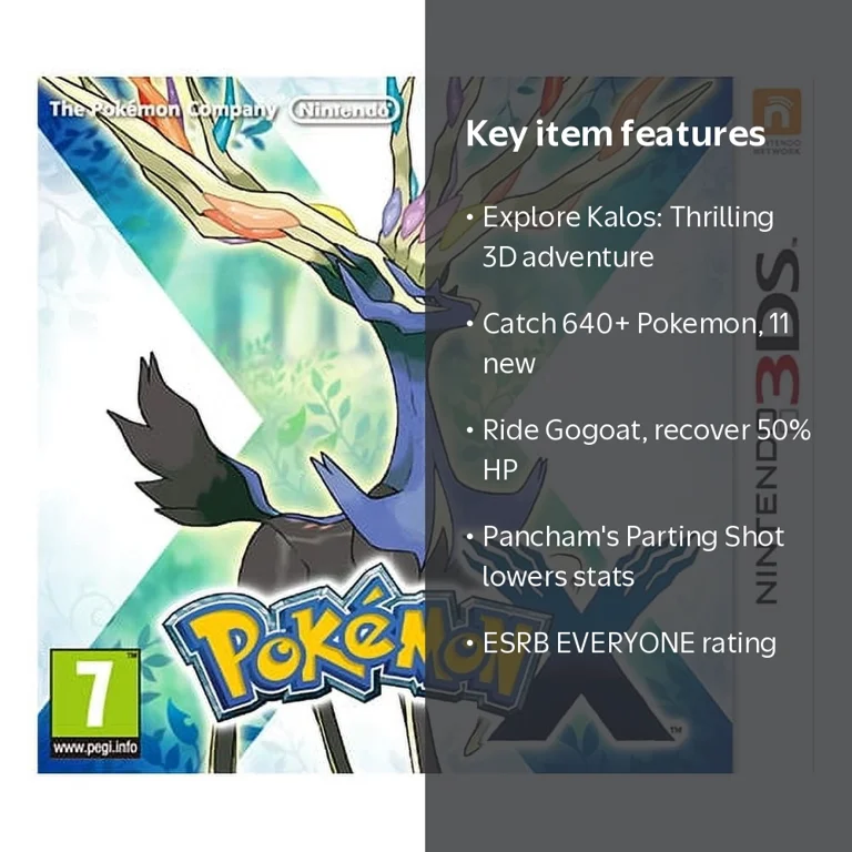 Nintendo 3DS Game - Pokemon X: Thrilling 3D Adventure in Kalos