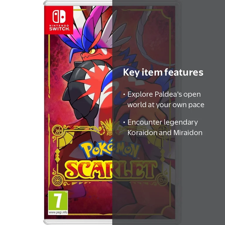 Nintendo Switch, Pokemon Scarlet Video Game, Multiplayer Adventure