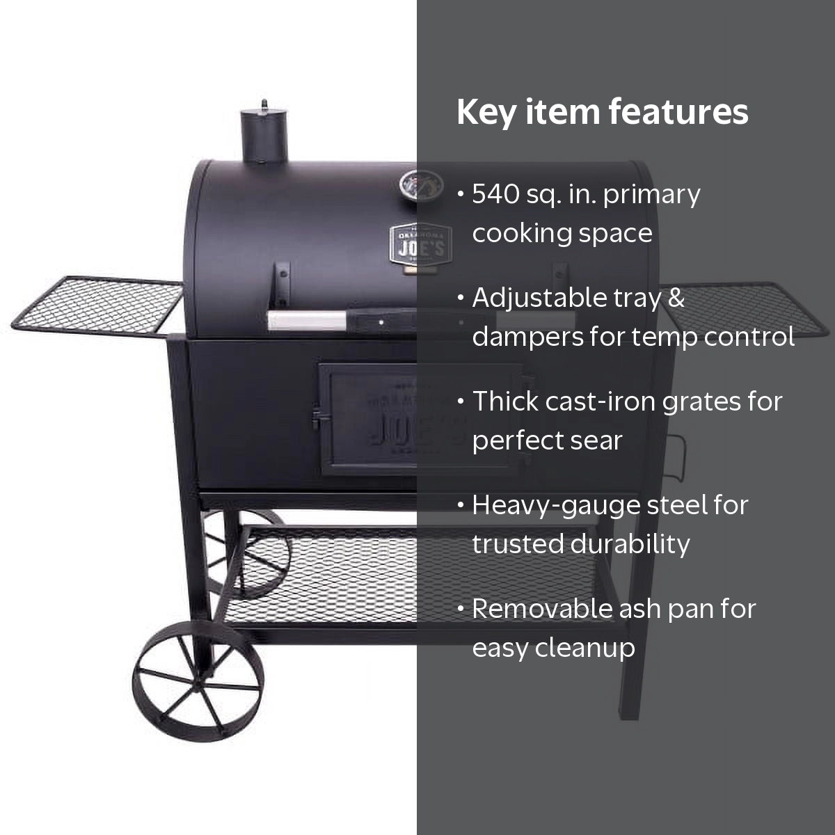 Oklahoma Joe's Judge Outdoor BBQ Charcoal Grill - Walmart Business