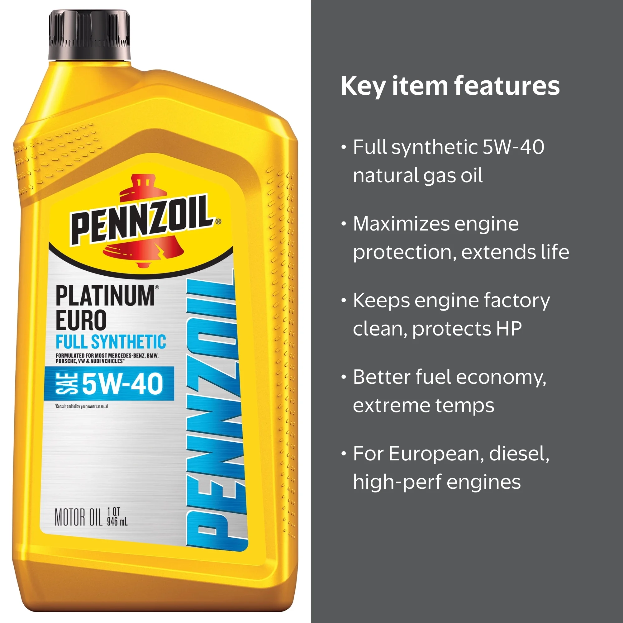 Pennzoil Euro 5W-40 | Engine oil for fleet - Walmart Business Supplies