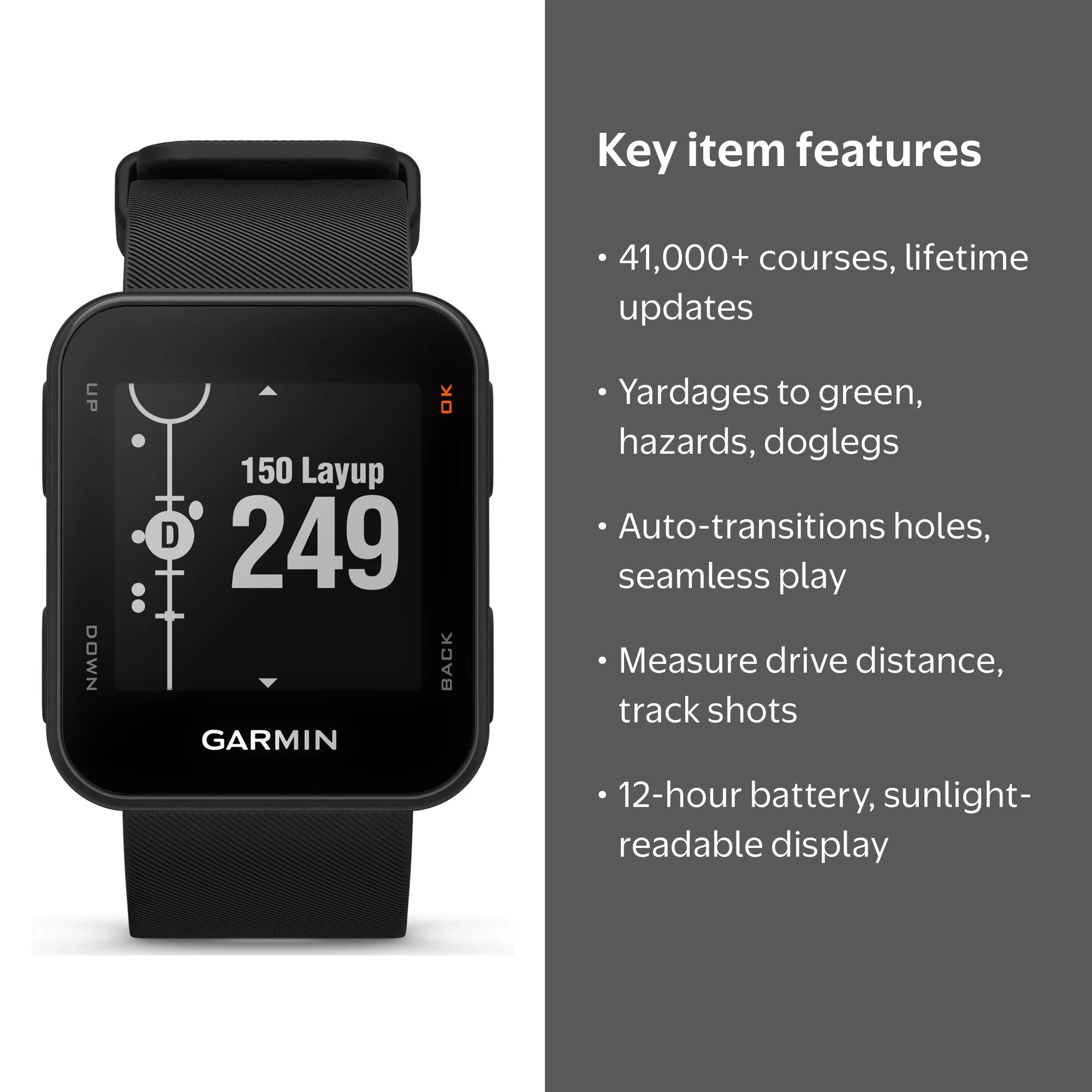 Garmin Approach S10 GPS Golf Watch Negro - Walmart.com