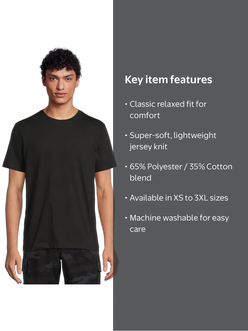 George Men's Short Sleeve Crewneck T-Shirt, Sizes XS-3XL