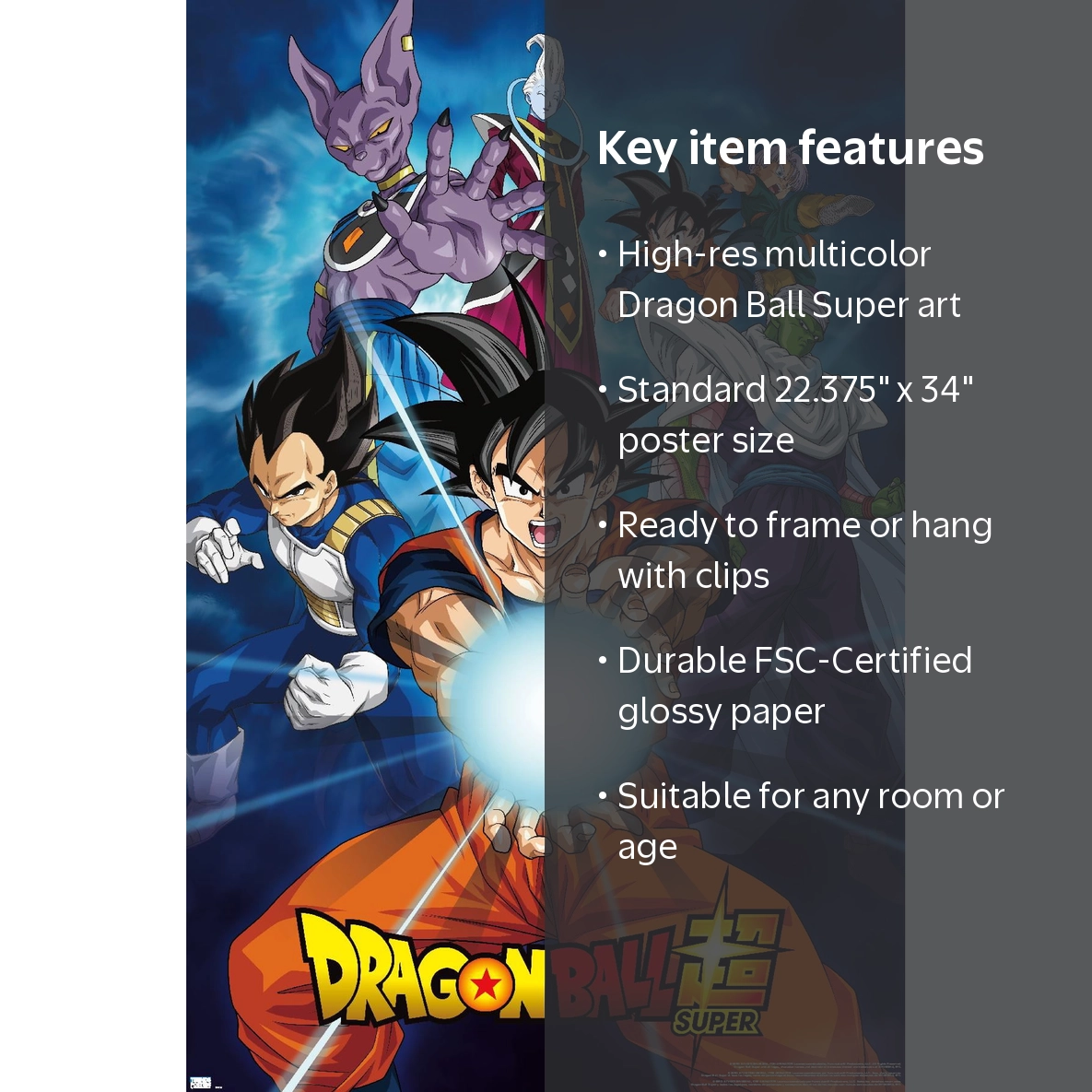 Dragon Ball Super - Groups Wall Poster, 22.375