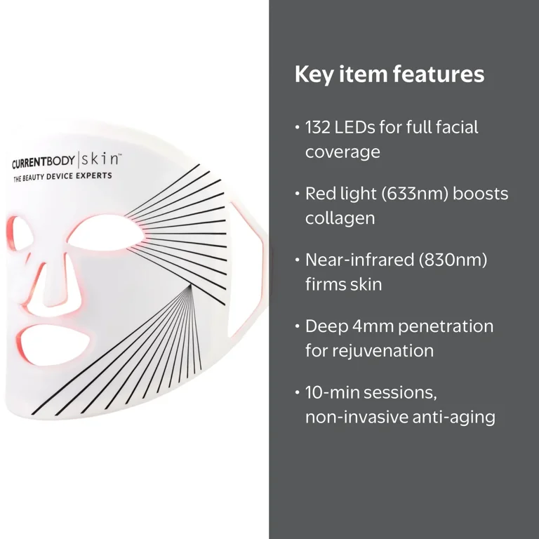 CurrentBody Skin LED Light Therapy Face Mask | Red Light Therapy
