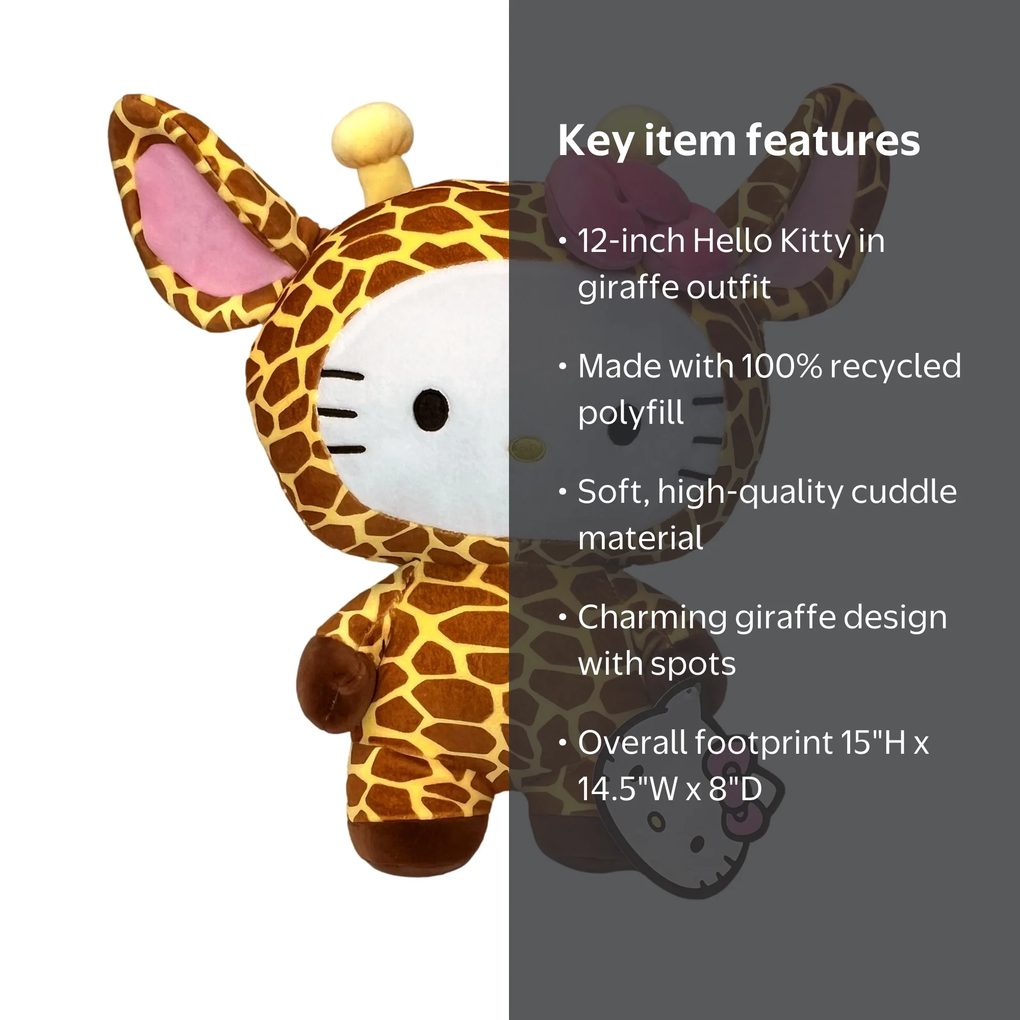hello kitty in giraffe costume backpack GUND Sanrio Keroppi 9.5-Inch Plush Toy for Ages 1+ Yellow trim adds a pop of color Sanrio Hello Kitty Animal Disguise