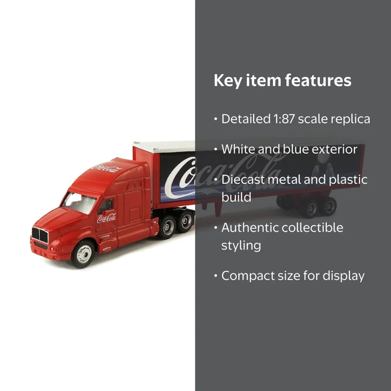 Coca-Cola Bears and Moon Long Hauler Diecast Model, 1:87 Scale