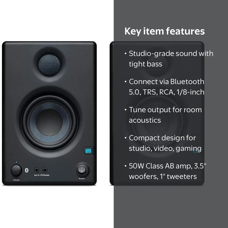 PreSonus Eris 3.5BT Powered Near Field Bluetooth Studio Monitors
