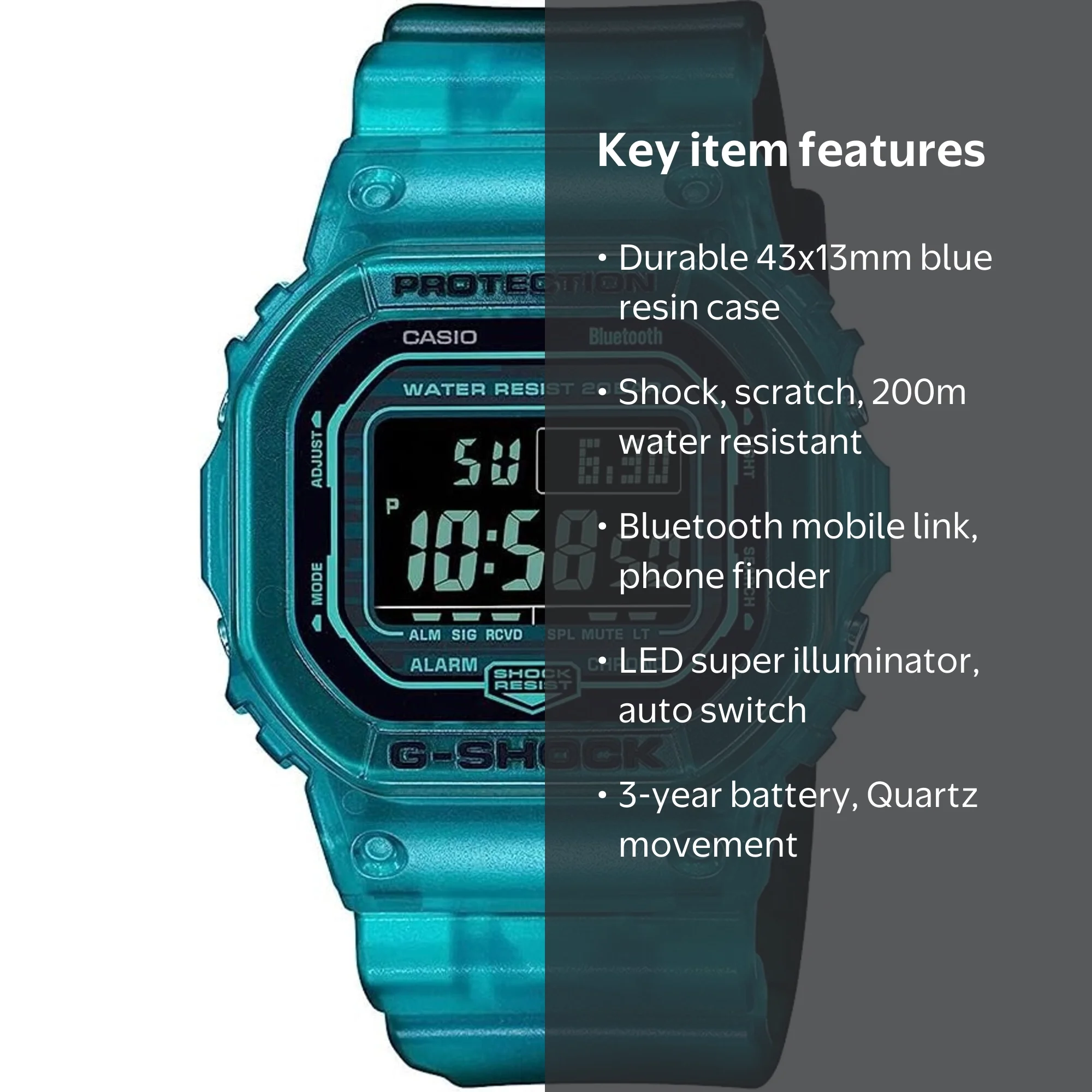 Casio DWB5600G-2 Men's G-Shock Blue and Black Digital Dial Watch