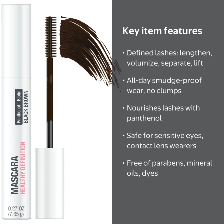 Neutrogena Healthy Definition Eyelash Mascara Black Brown 0.27 oz