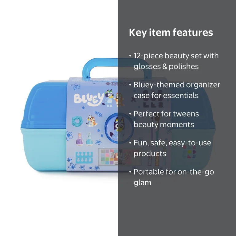 Bluey X Caboodles Makeup Organizer, 12-Piece Set - Walmart.com