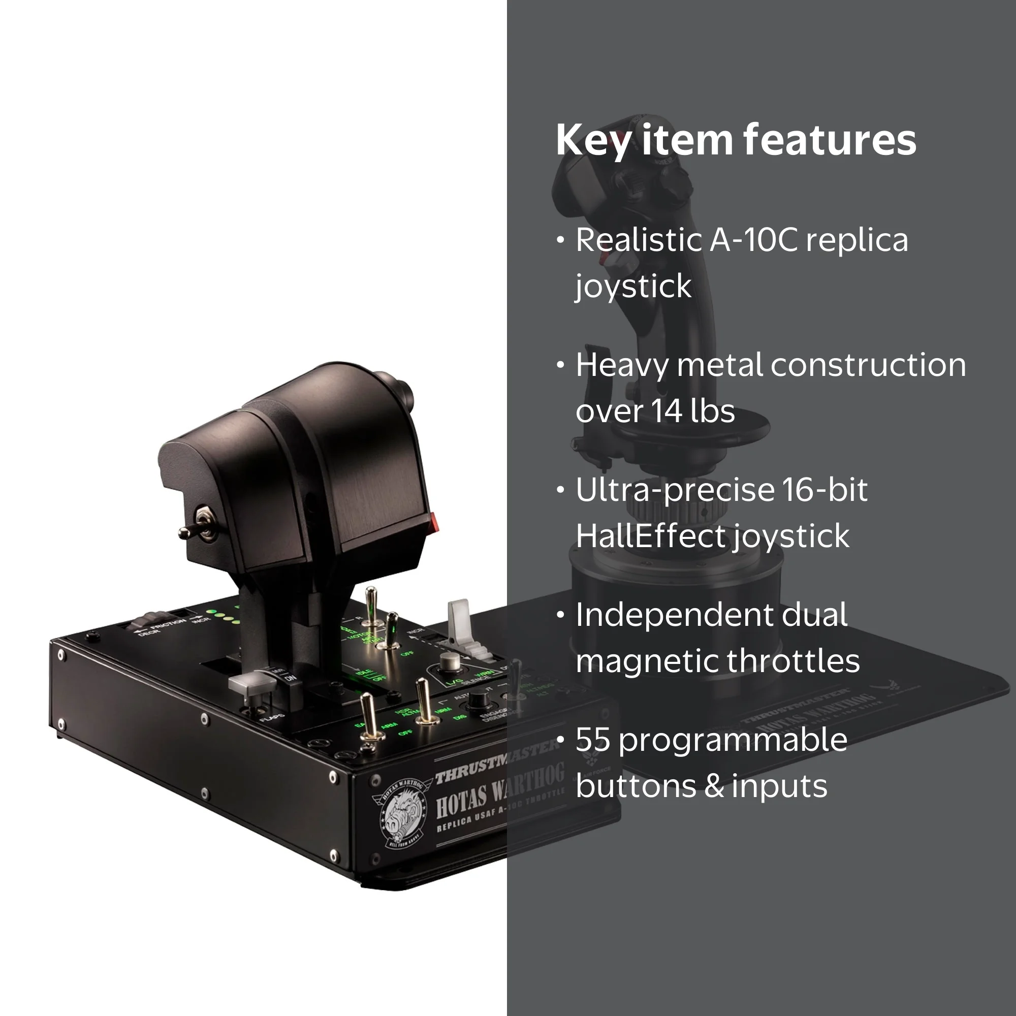 Thrustmaster HOTAS Warthog, Compatible with PC, Dual Throttle