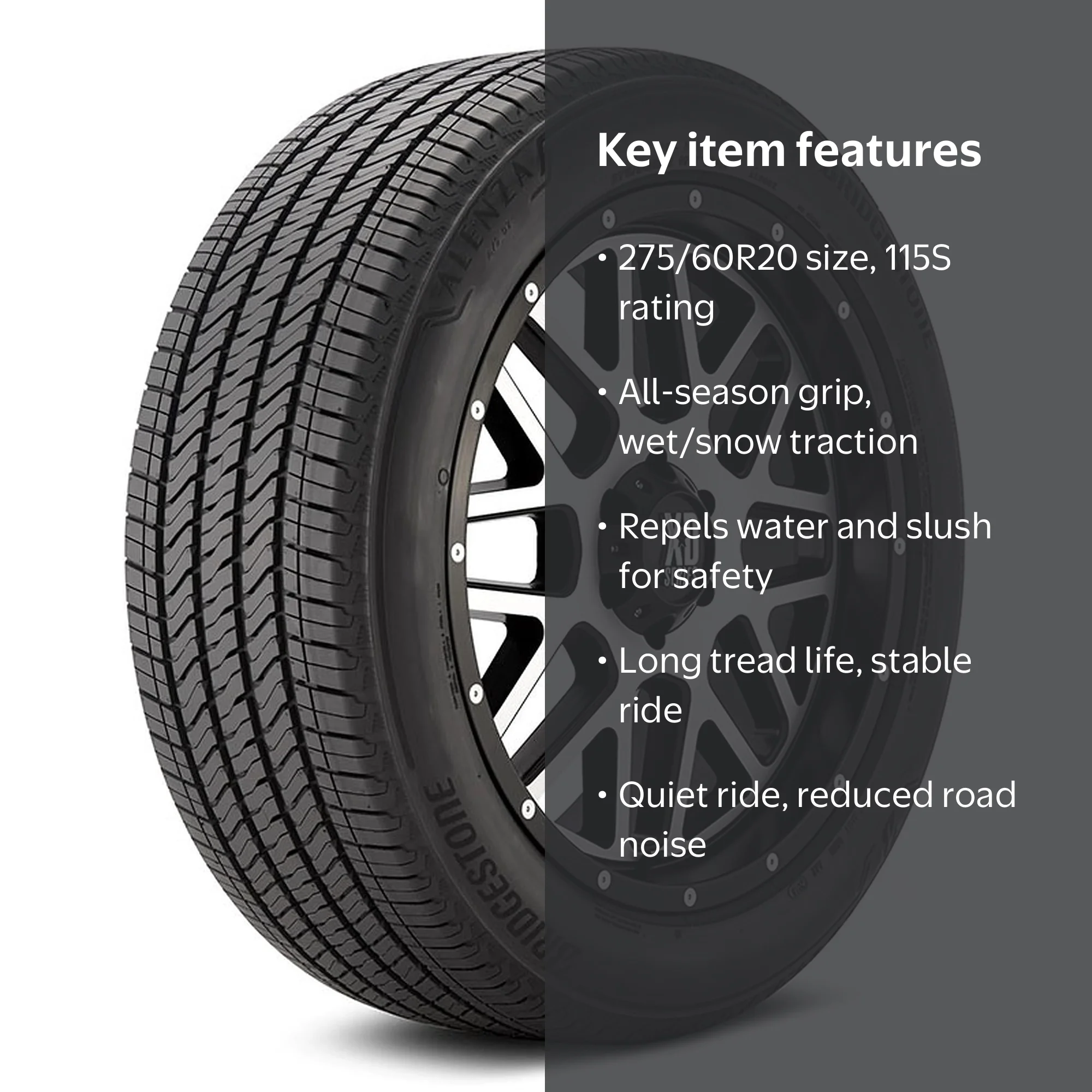 Bridgestone Alenza A/S 02 All-Season 275/60R20 115S Tire for