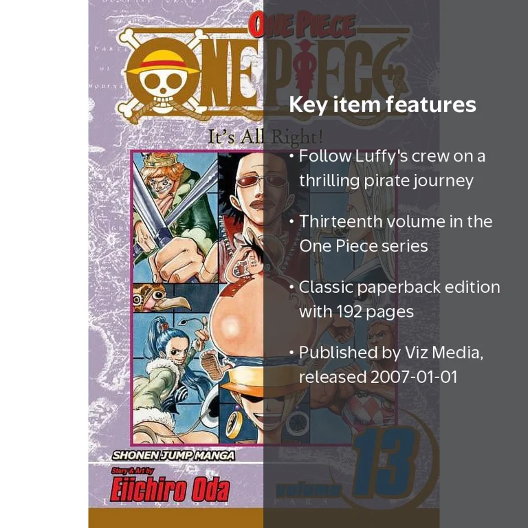 One Piece One Piece, Vol. 13: It's All Right!, Book 13, (Paperback