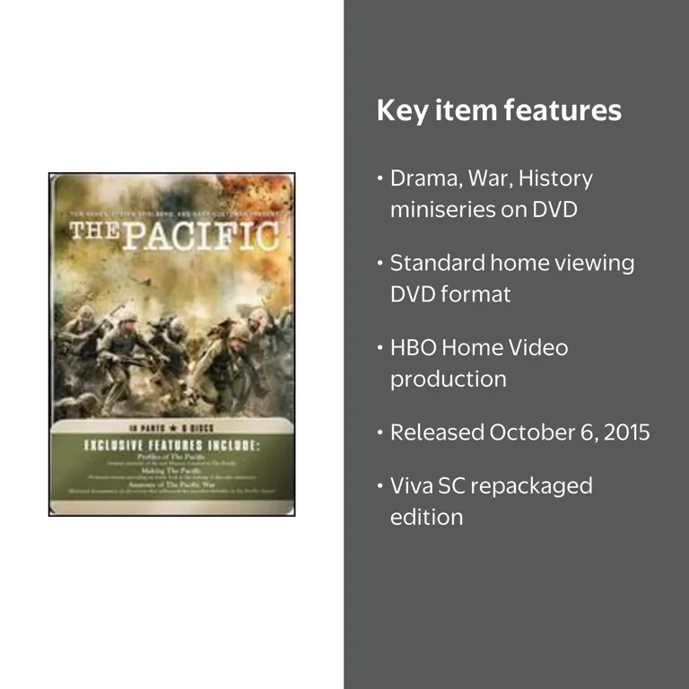 The Pacific DVD, Television Drama War History TV Miniseries, HBO