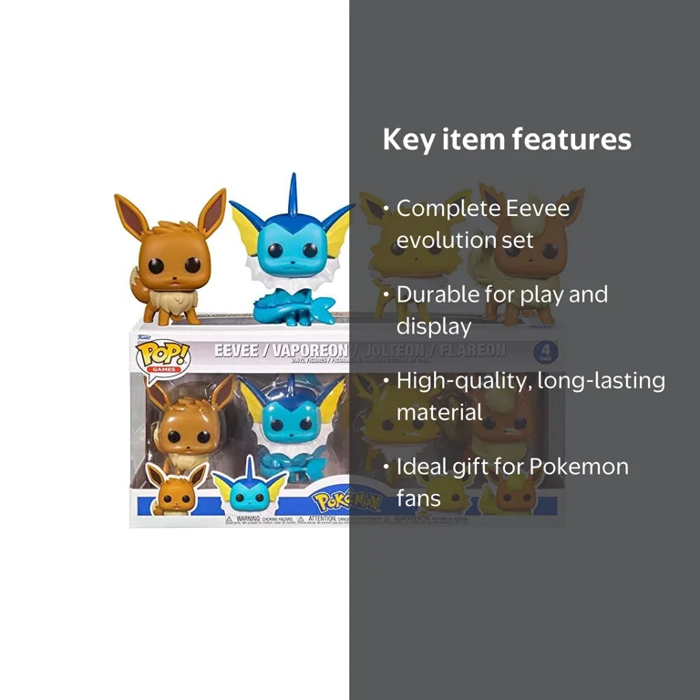 Funko Pop! Pokemon Figures - Ultimate Eevee Evolutions 4-Pack
