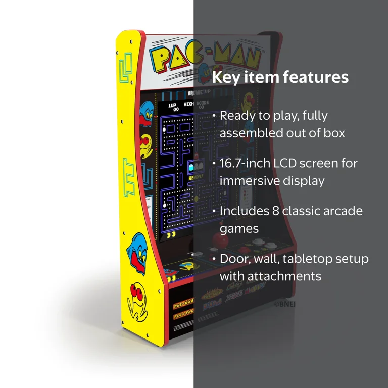 Arcade1UP Pac-Man Yellow Party-cade – 8 Games - Walmart.com